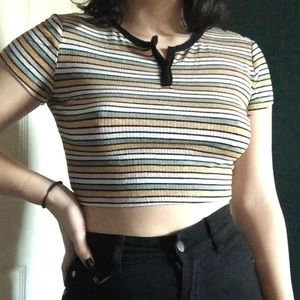 Cropped Striped Shirt